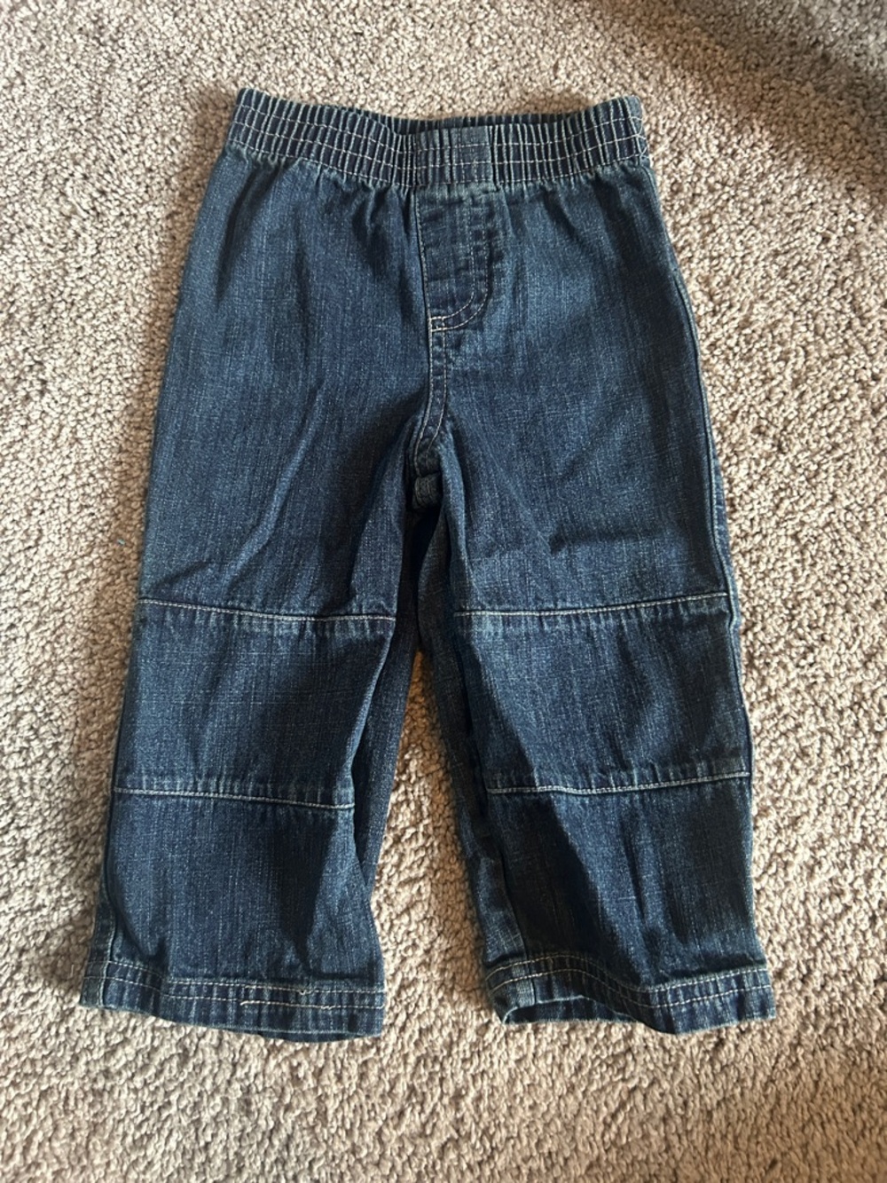 miniwear Dark Blue Elastic Waist Denim Pants